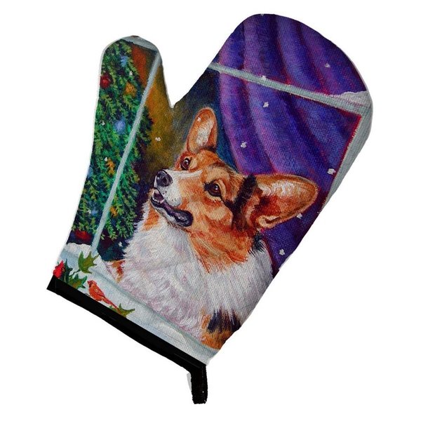 Carolines Treasures Corgi Christmas Window Oven Mitt 7305OVMT